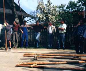 Lifting Poles with Ropes